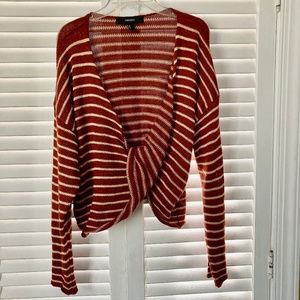 Forever 21 twist cardigan sweater